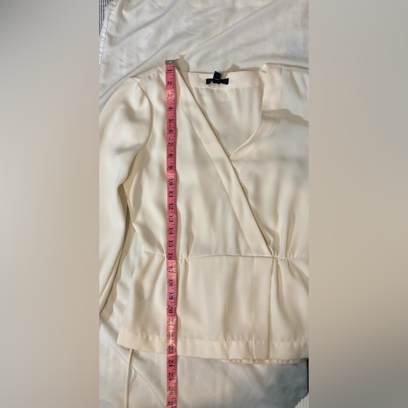 J Crew Cream Drapery Wrap Top - Picture 6 of 6